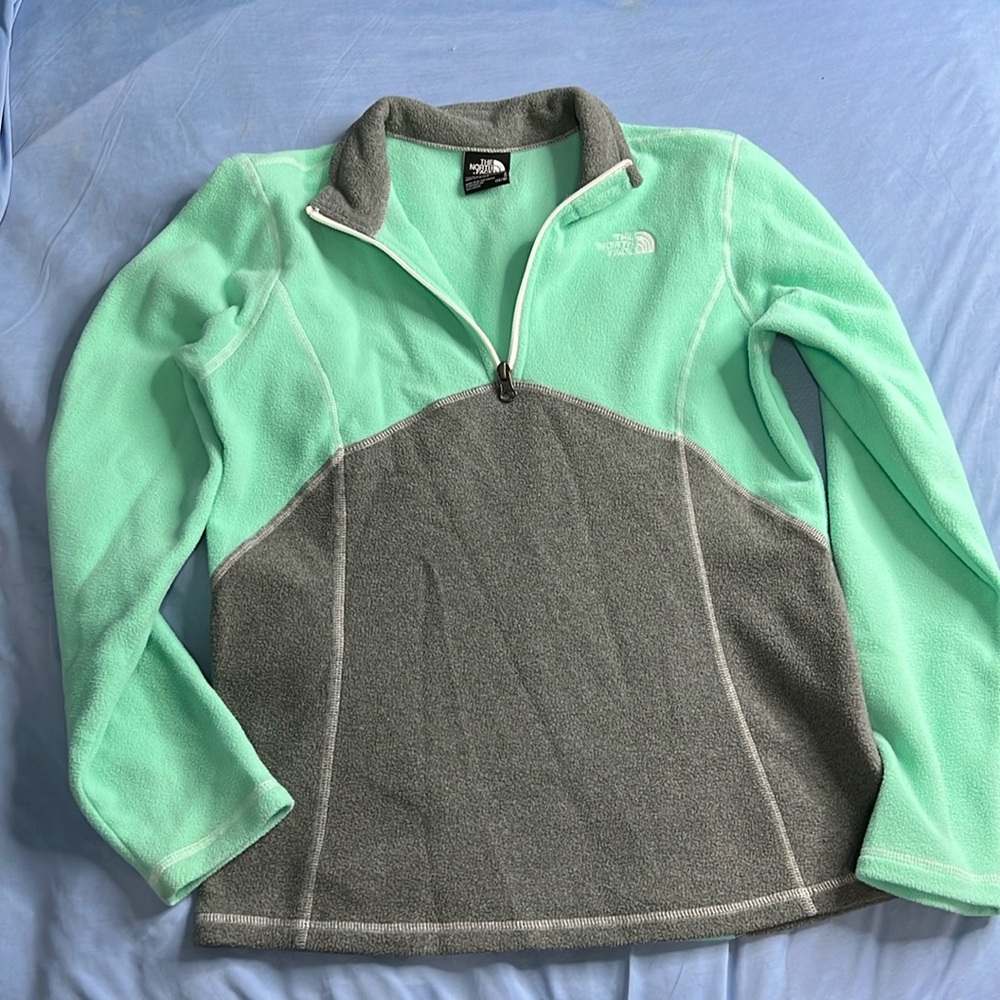 Girls the north face fleece half zip jacket